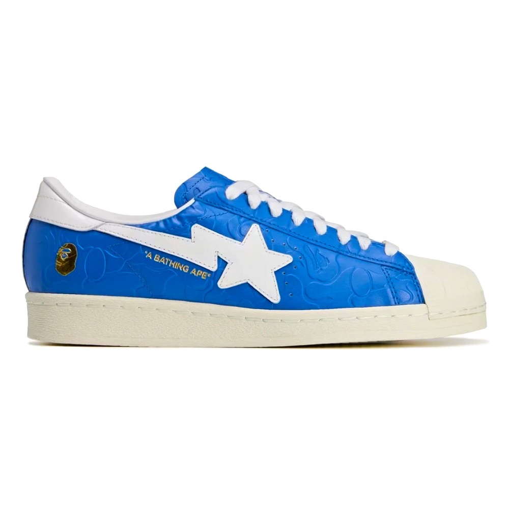 🐵💙 ADIDAS SUPERSTAR VINTAGE X BAPE BLUE 🐵💙